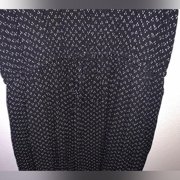 Black & White Print Summer Dress Ties at Waist Pockets A.N.A. Size XL - Picture 5 of 8